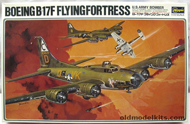 Hasegawa 1/72 Boeing B-17F Flying Fortress - 'Hell's Angels' 358th Sq 303rd BG 8th AF / 'Memphis Bell' 324 Sq 91st BG 8th AF, K11 plastic model kit